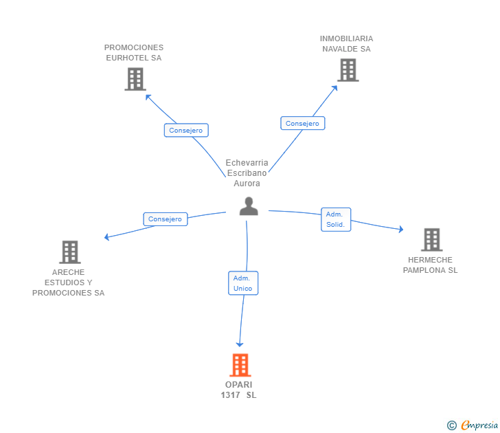 Vinculaciones societarias de OPARI 1317 SL