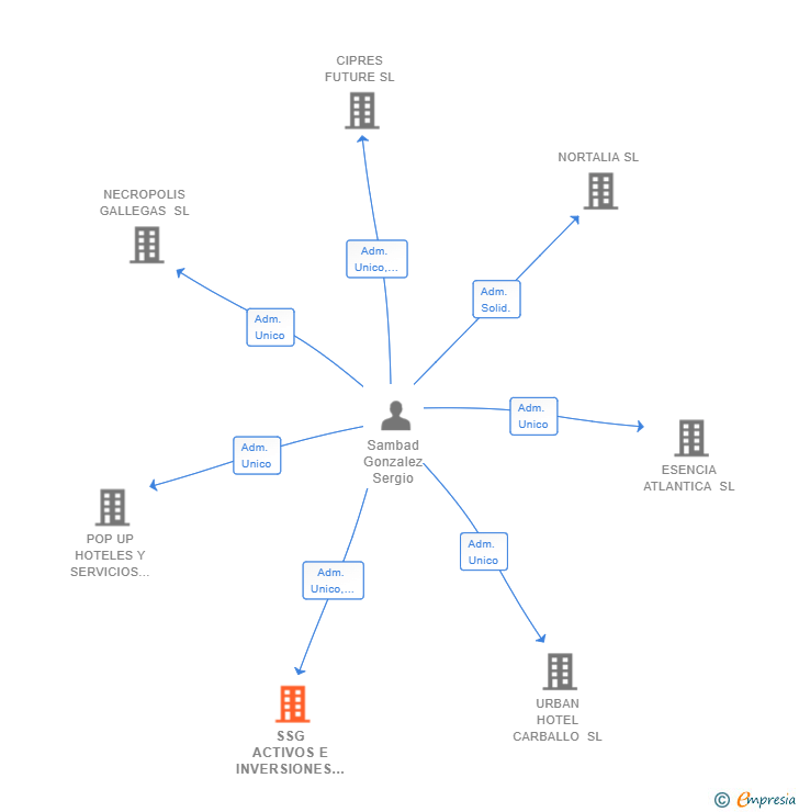 Vinculaciones societarias de SSG ACTIVOS E INVERSIONES SL