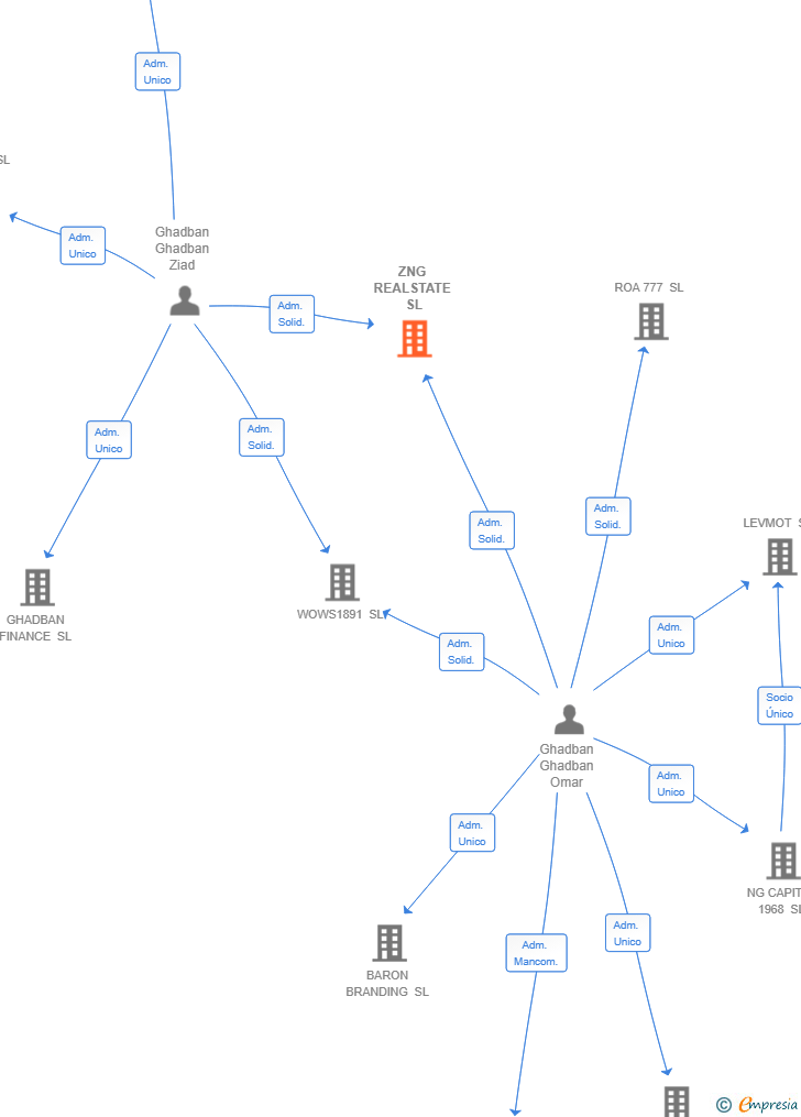 Vinculaciones societarias de ZNG REALSTATE SL
