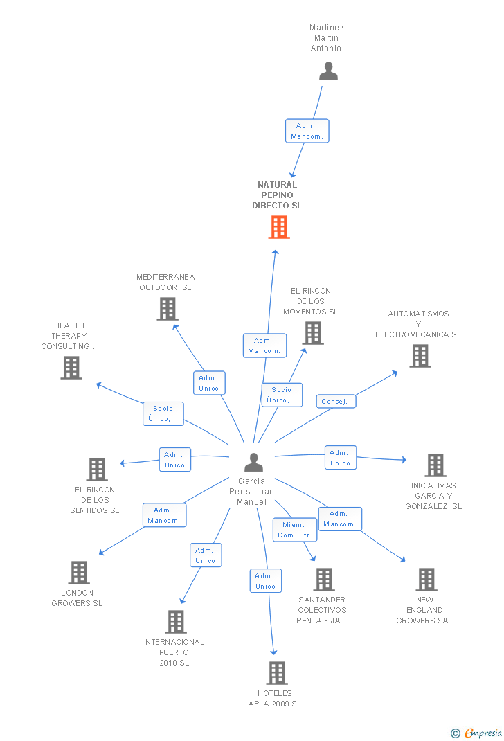 Vinculaciones societarias de NATURAL PEPINO DIRECTO SL