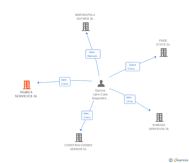 Vinculaciones societarias de PIGNUS SERVICIOS SL