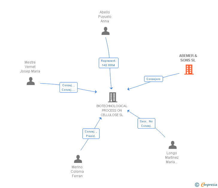 Vinculaciones societarias de ABEMER & SONS SL