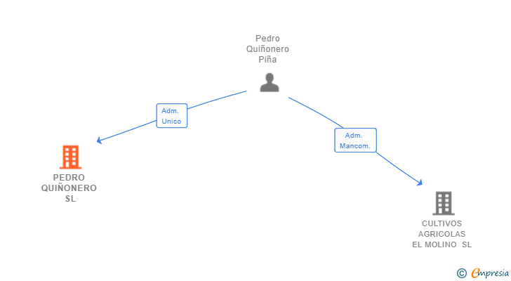 Vinculaciones societarias de PEDRO QUIÑONERO SL