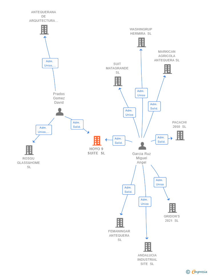 Vinculaciones societarias de HOYO 9 SUITE SL