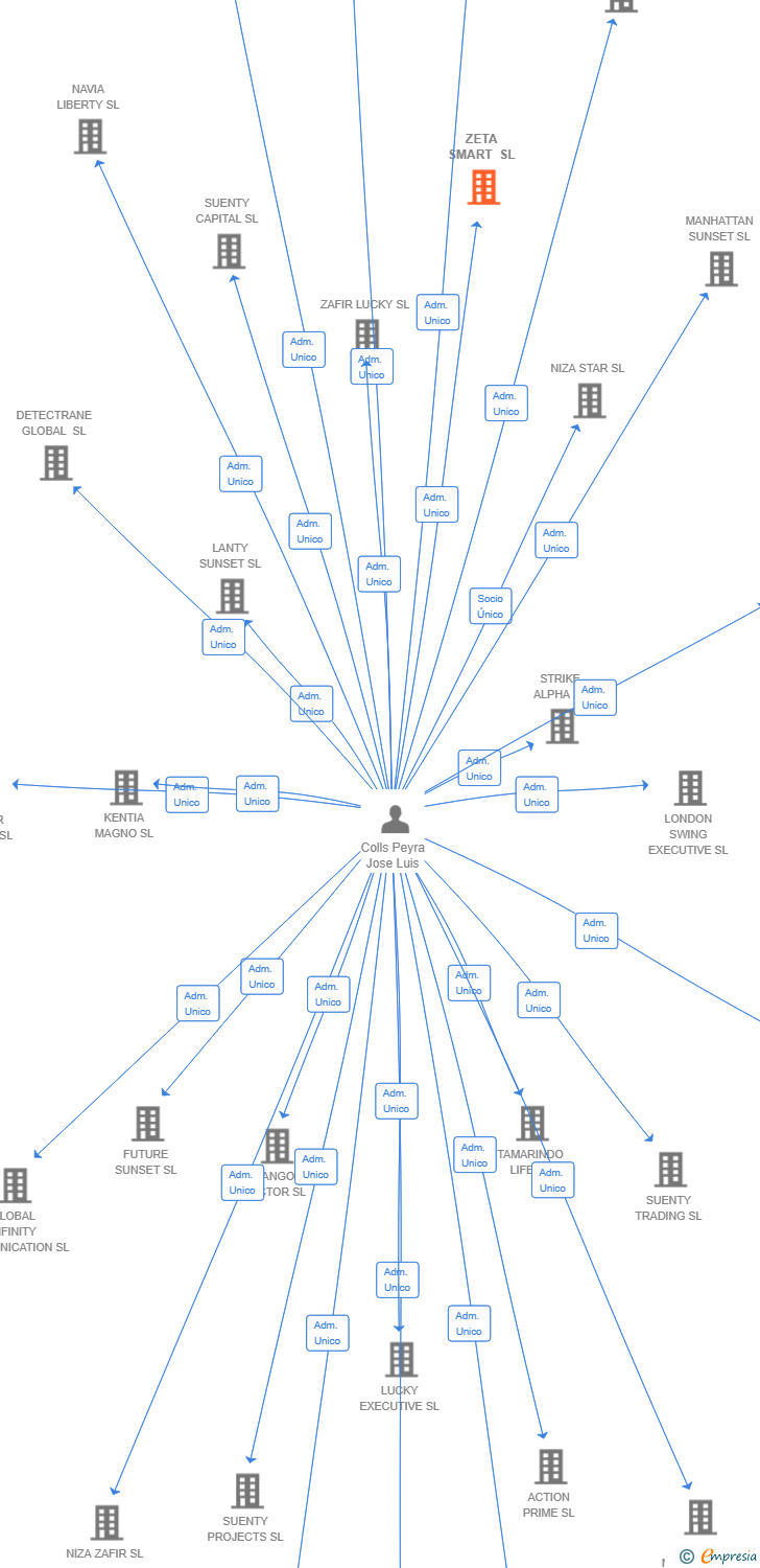 Vinculaciones societarias de ZETA SMART SL