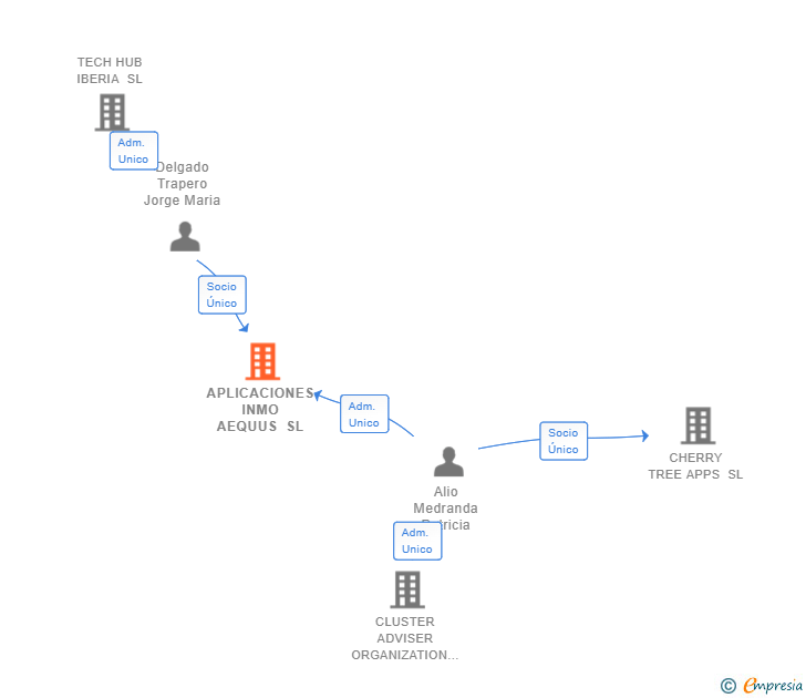Vinculaciones societarias de APLICACIONES INMO AEQUUS SL