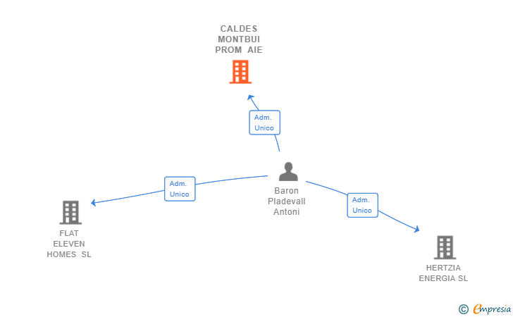 Vinculaciones societarias de CALDES MONTBUI PROM AIE