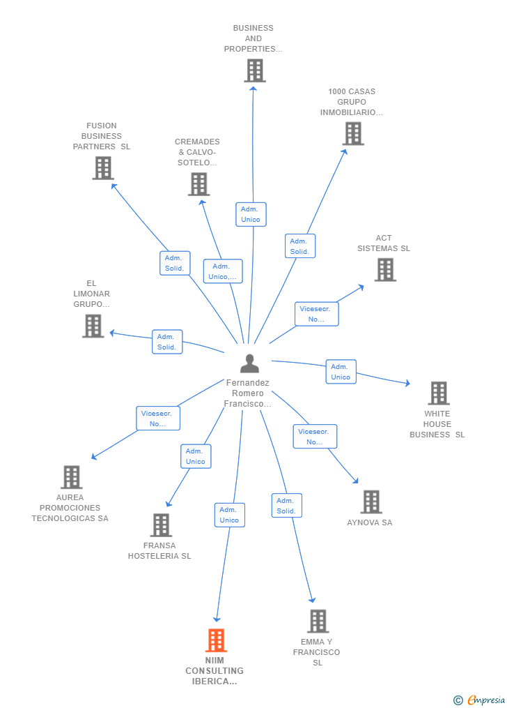 Vinculaciones societarias de NIIM CONSULTING IBERICA 2018 SL