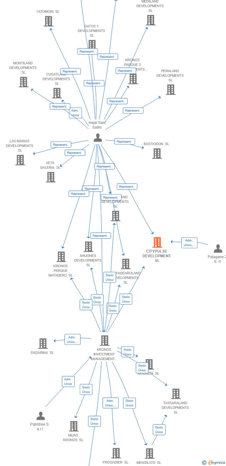 Vinculaciones societarias de CITYPULSE DEVELOPMENT SL