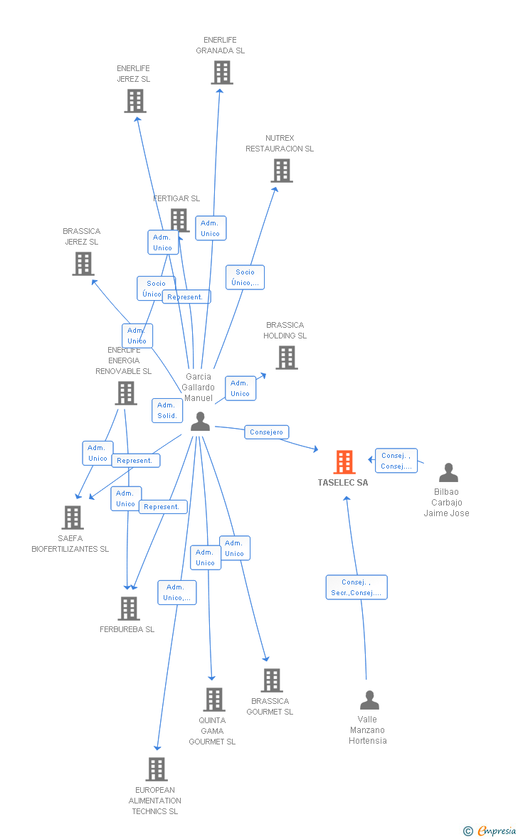 Vinculaciones societarias de TASELEC SA