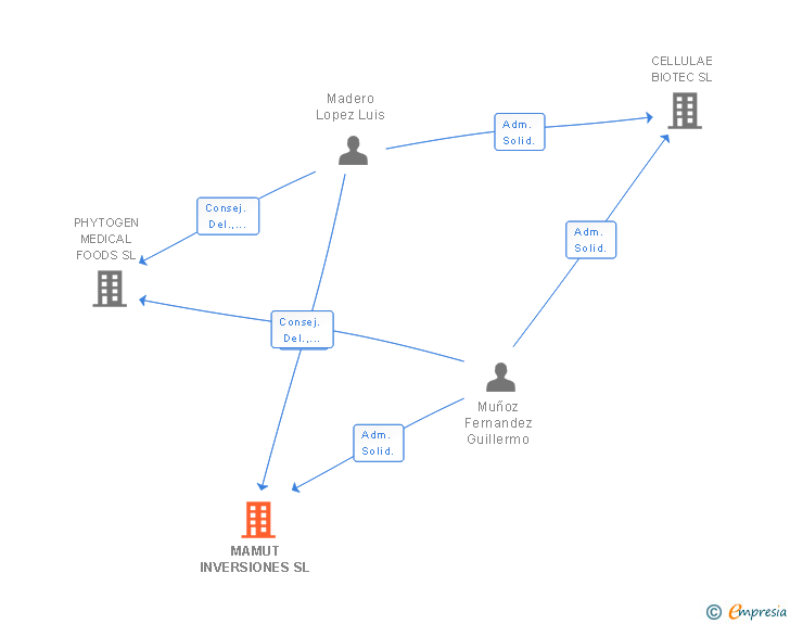 Vinculaciones societarias de MAMUT INVERSIONES SL