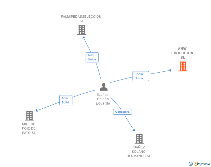 Vinculaciones societarias de ANW EVOLUCION SL