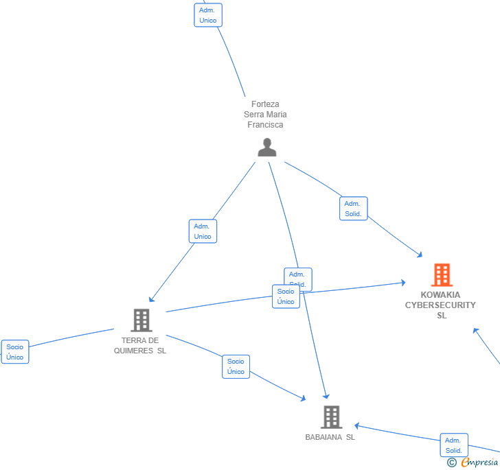Vinculaciones societarias de KOWAKIA CYBERSECURITY SL