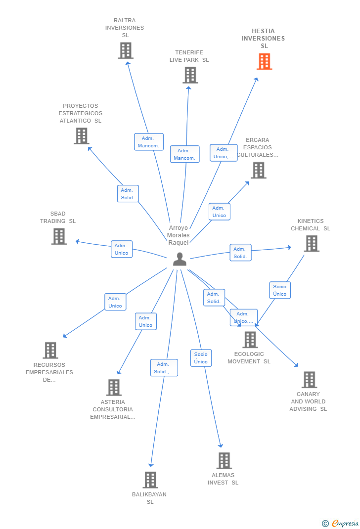 Vinculaciones societarias de HESTIA INVERSIONES SL