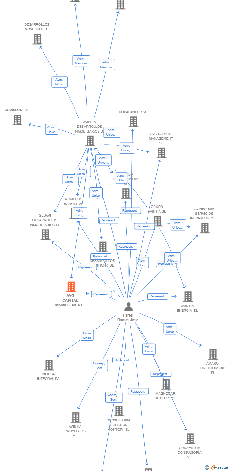 Vinculaciones societarias de AVG CAPITAL MANAGEMENT 10 SA