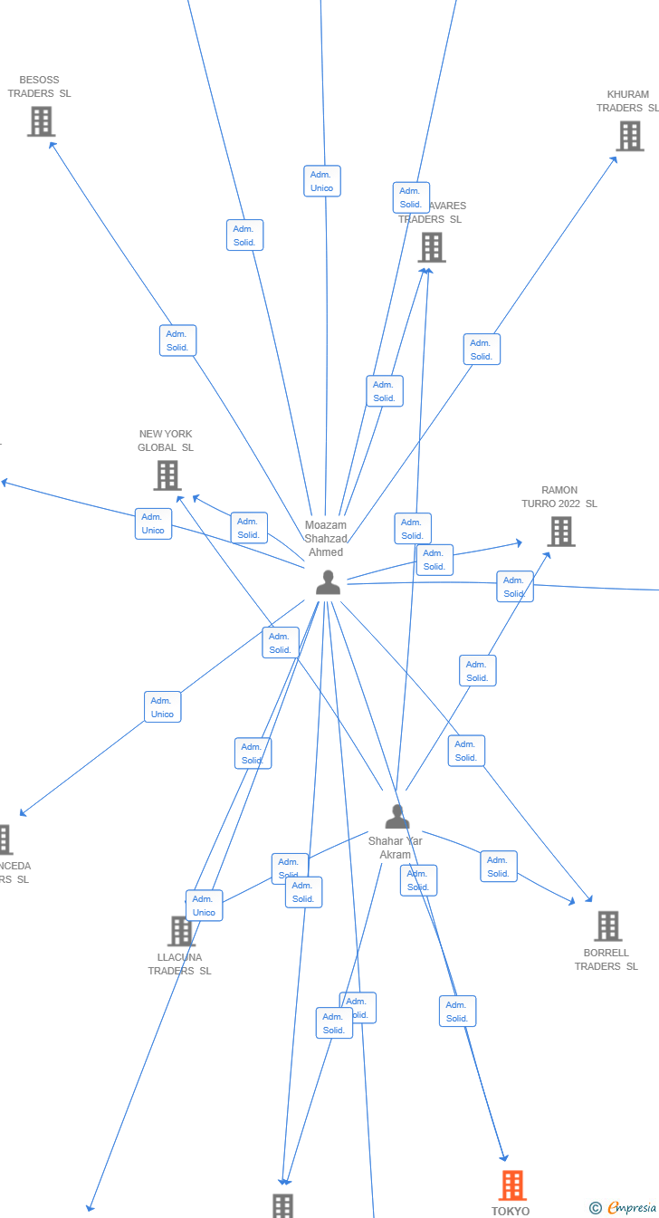 Vinculaciones societarias de TOKYO GLOBAL SL