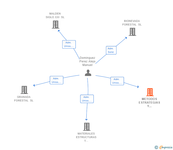 Vinculaciones societarias de METODOS ESTRATEGIAS Y TECNICAS ALEJO SL