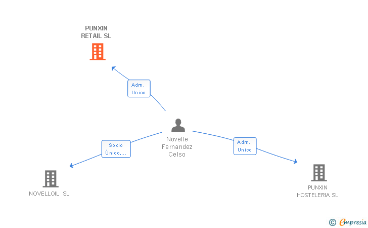 Vinculaciones societarias de PUNXIN RETAIL SL