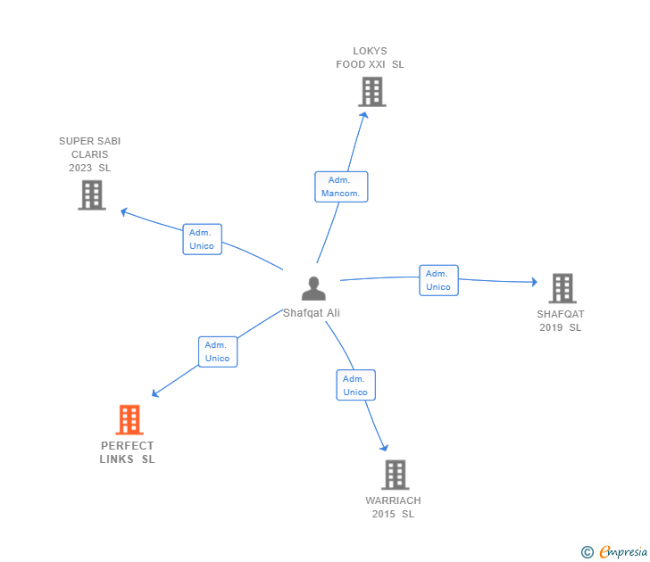 Vinculaciones societarias de PERFECT LINKS SL