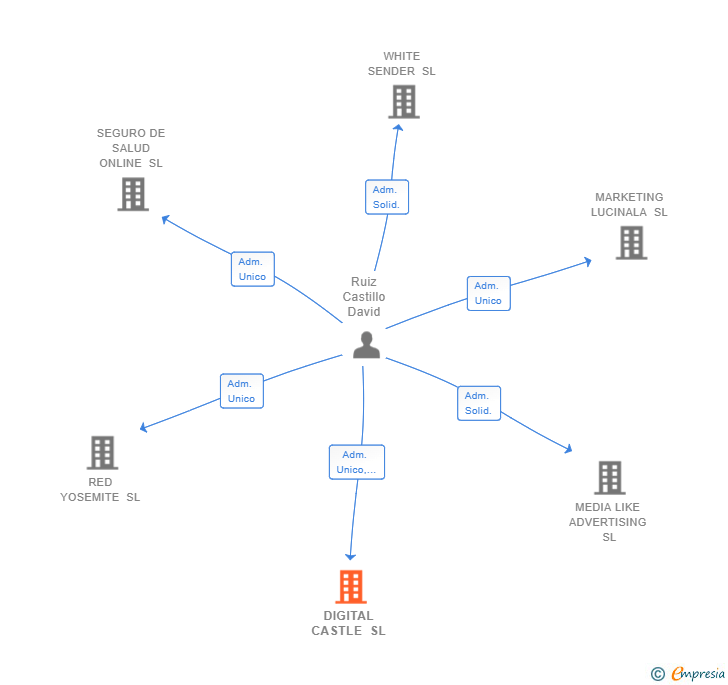 Vinculaciones societarias de DIGITAL CASTLE SL