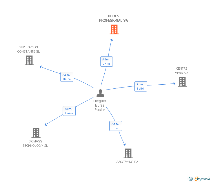 Vinculaciones societarias de BURES PROFESIONAL SA