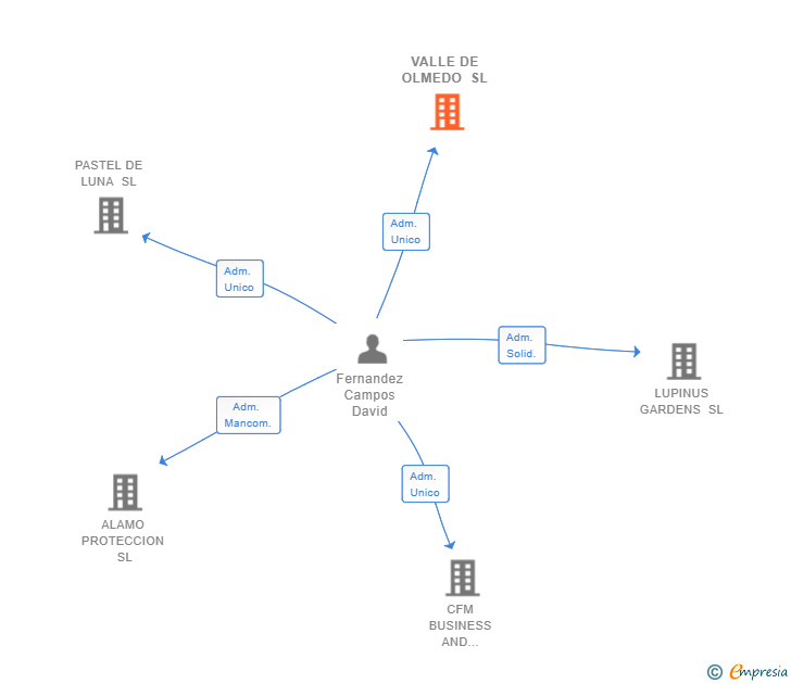 Vinculaciones societarias de VALLE DE OLMEDO SL