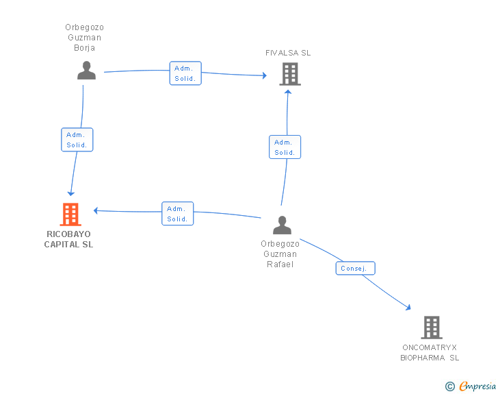 Vinculaciones societarias de RICOBAYO CAPITAL SL