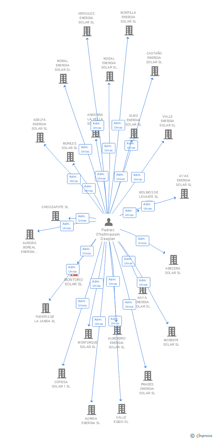 Vinculaciones societarias de MONTORO SOLAR SL