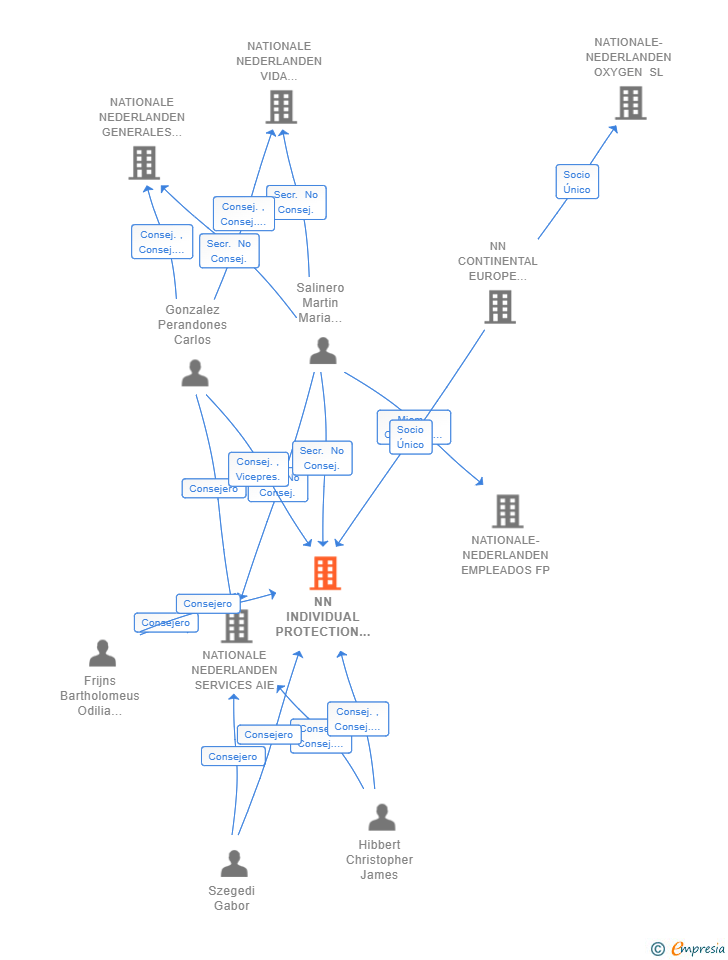 Vinculaciones societarias de NN INDIVIDUAL PROTECTION SOLUTIONS SL