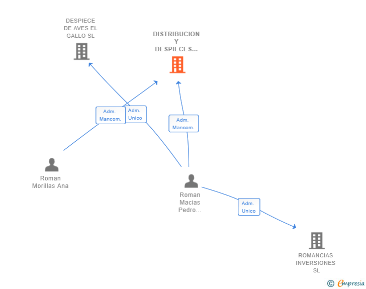 Vinculaciones societarias de DISTRIBUCION Y DESPIECES ARUNCI SL