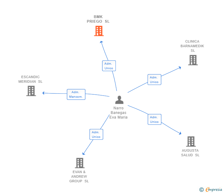 Vinculaciones societarias de BMK PRIEGO SL