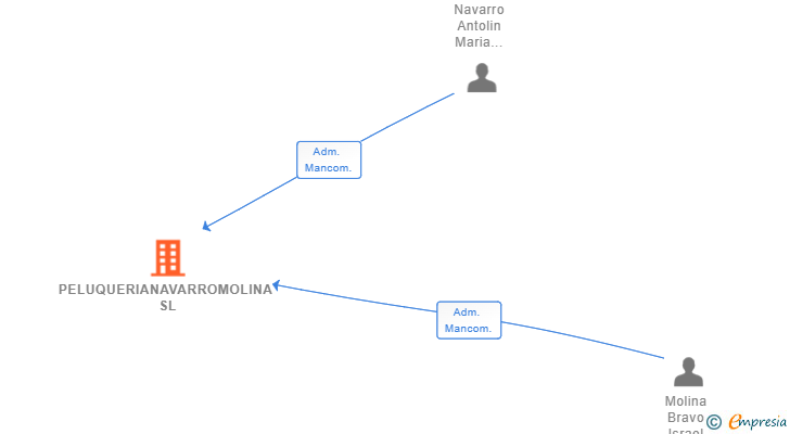 Vinculaciones societarias de PELUQUERIANAVARROMOLINA SL
