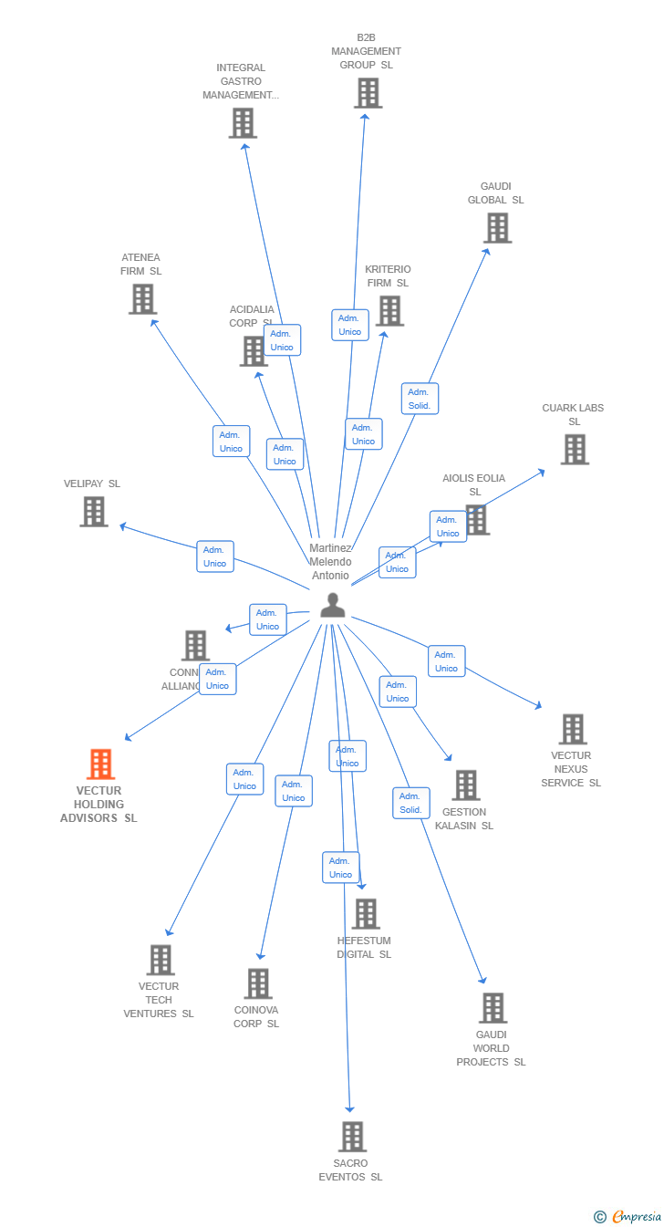 Vinculaciones societarias de VECTUR HOLDING ADVISORS SL