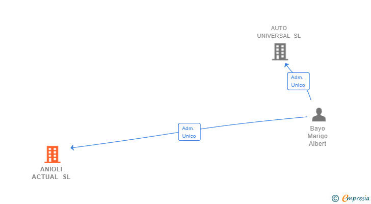 Vinculaciones societarias de ANIOLI ACTUAL SL