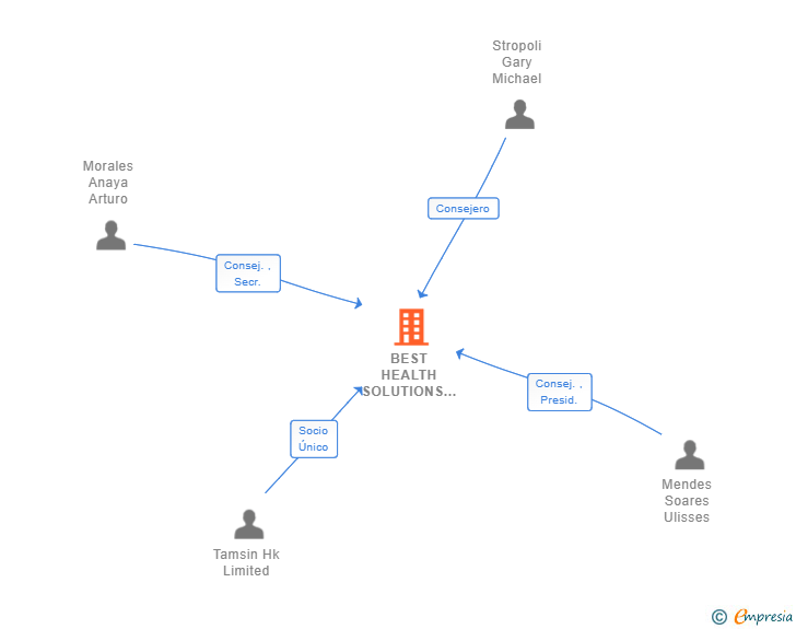Vinculaciones societarias de BEST HEALTH SOLUTIONS ESPAÑA SL