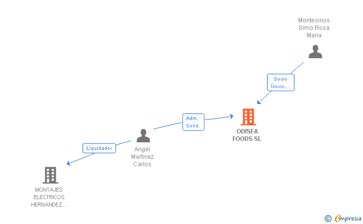 Vinculaciones societarias de ODISEA FOODS SL