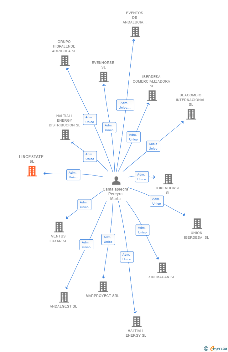 Vinculaciones societarias de LINCESTATE SL