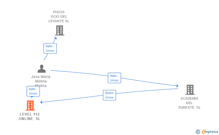 Vinculaciones societarias de LEVEL 112 ONLINE SL