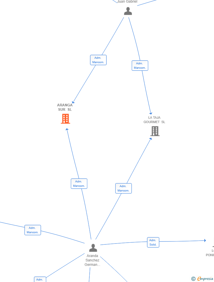 Vinculaciones societarias de ARANGA SUR SL