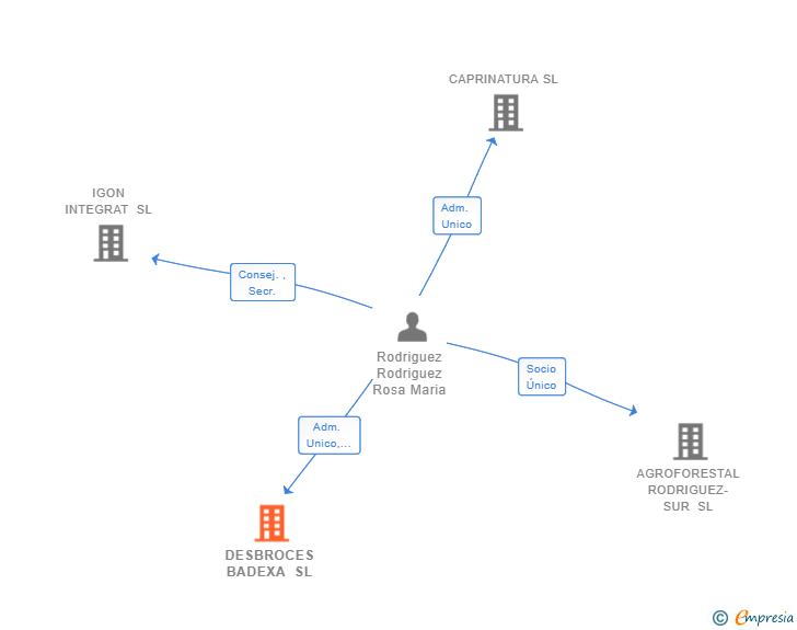 Vinculaciones societarias de DESBROCES BADEXA SL