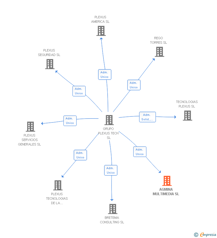 Vinculaciones societarias de AGMINA MULTIMEDIA SL