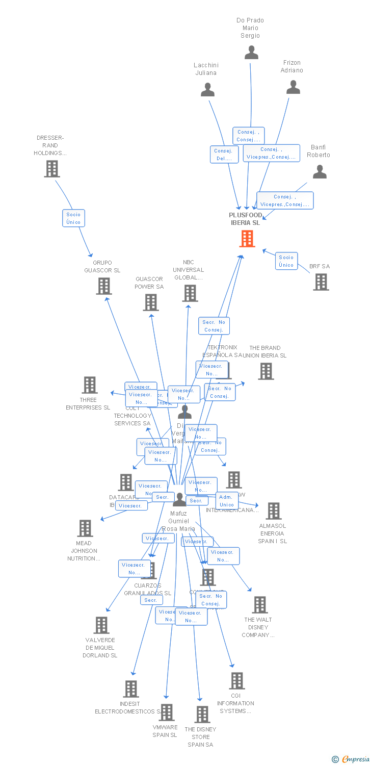 Vinculaciones societarias de TYSON FOODS IBERIA ALIMENTOS SL