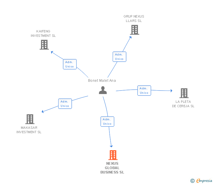 Vinculaciones societarias de NEXUS GLOBAL BUSINESS SL