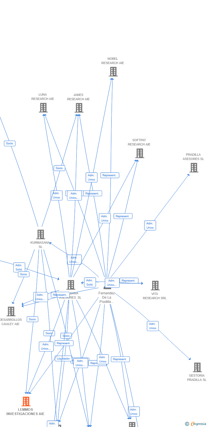 Vinculaciones societarias de LEMMOS INVESTIGACIONES AIE