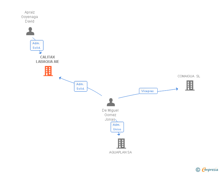 Vinculaciones societarias de CALITAX LABAQUA AIE