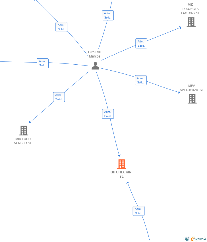 Vinculaciones societarias de BITCHECKIN SL