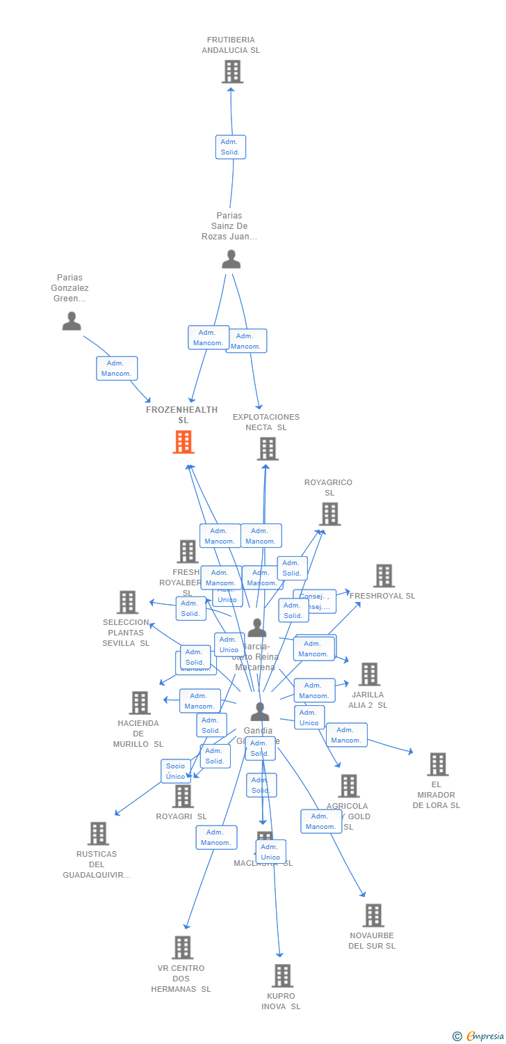 Vinculaciones societarias de FROZENHEALTH SL