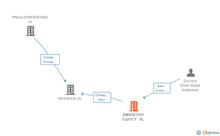 Vinculaciones societarias de AMBROSIO EQUITY SL