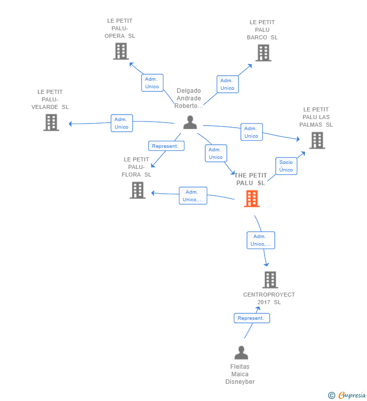 Vinculaciones societarias de THE PETIT PALU SL