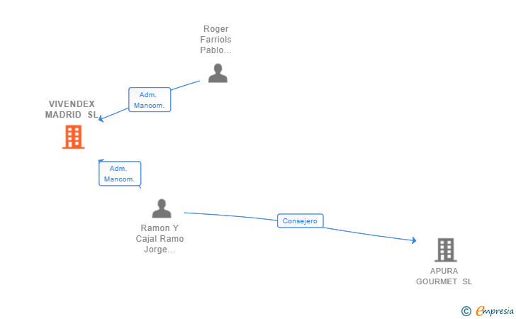 Vinculaciones societarias de VIVENDEX MADRID SL